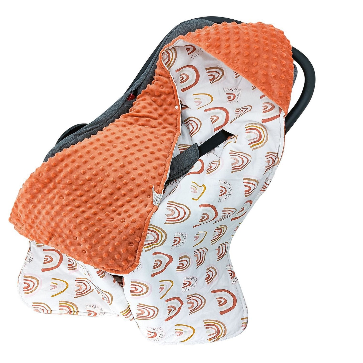 Couverture d’emmaillotage bébé épaisse fleurie – compatible poussette et siège auto