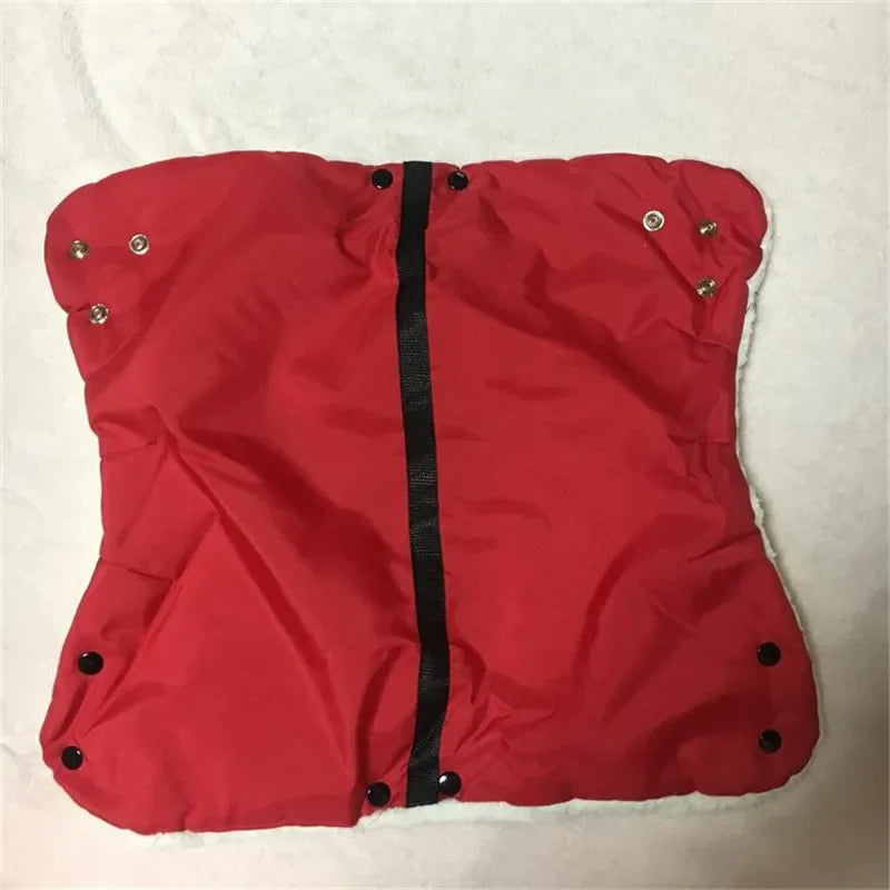 Manchon de Poussette Hiver Doublé – Protection Totale Contre le Froid Rouge