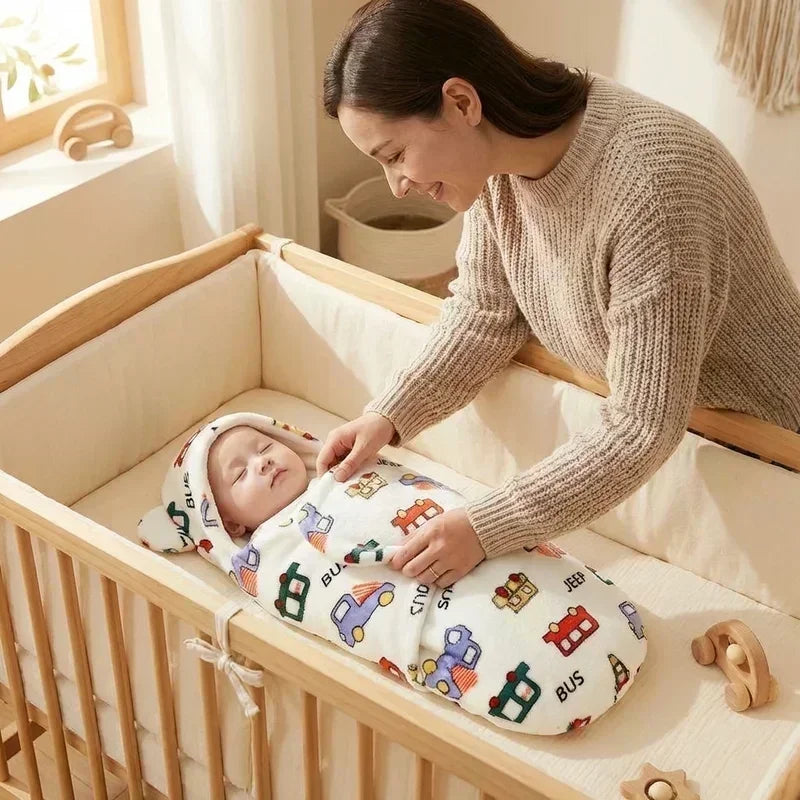 Nid d’ange bébé blanc ourson – toute saison, pratique au quotidien