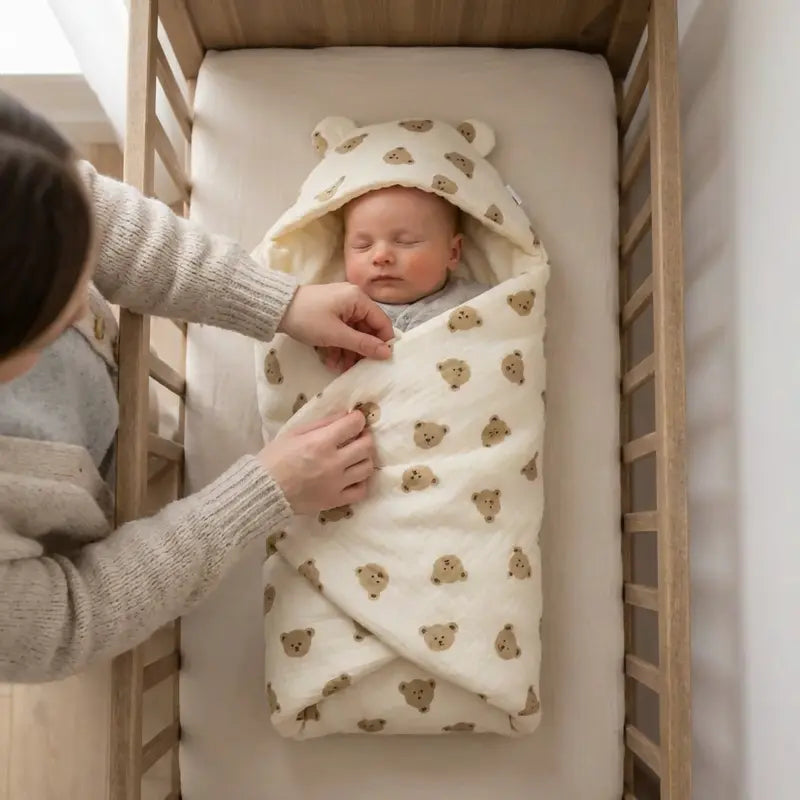 Nid d'Ange Bébe Motif Floral Ourson – toute saison, pratique au quotidien