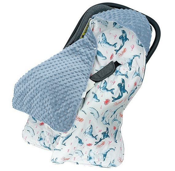 Couverture d’emmaillotage bébé épaisse fleurie – compatible poussette et siège auto