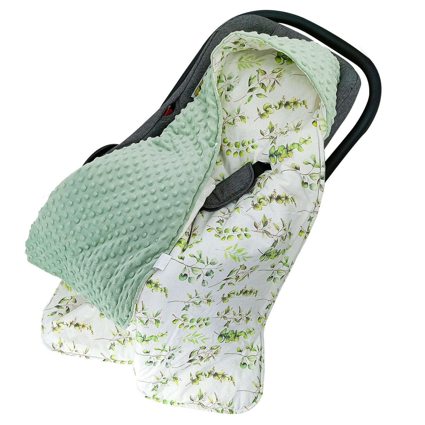 Couverture d’emmaillotage bébé épaisse fleurie – compatible poussette et siège auto