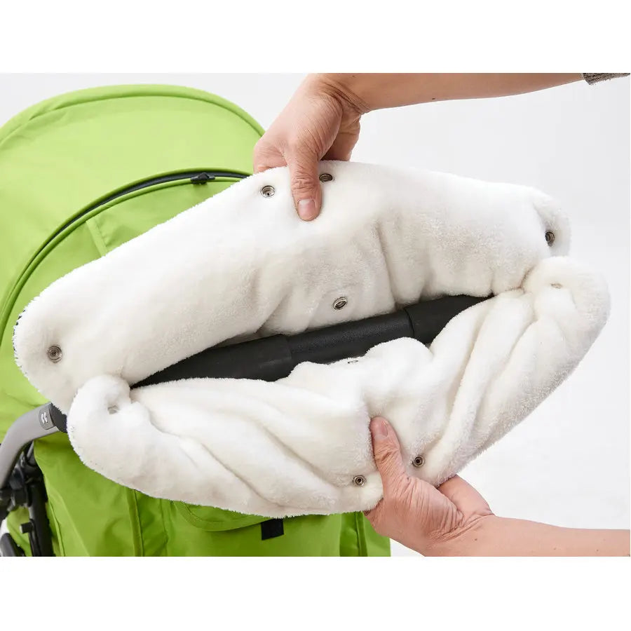 Manchon de Poussette Hiver Doublé – Protection Totale Contre le Froid Noir