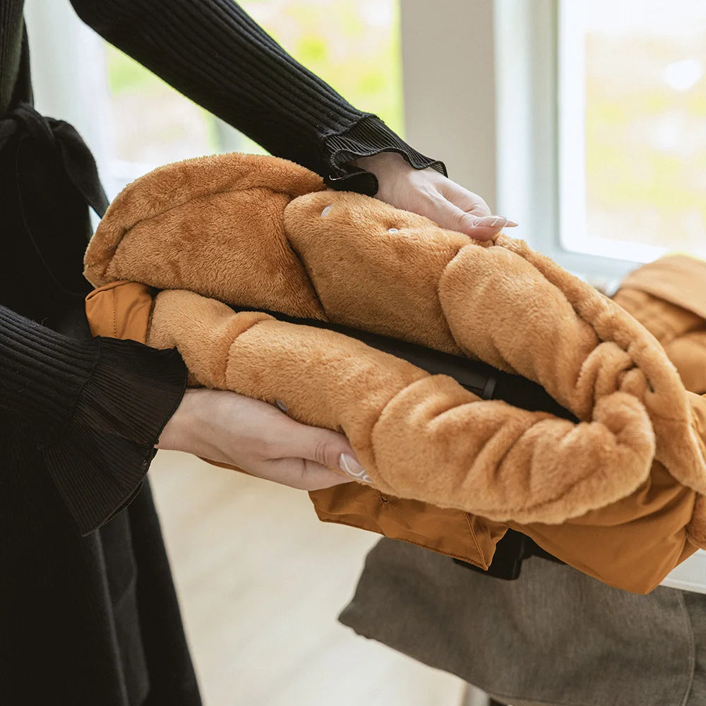 Gants de Poussette Hiver Ultra Chauds – Protection Contre le Froid  Marron