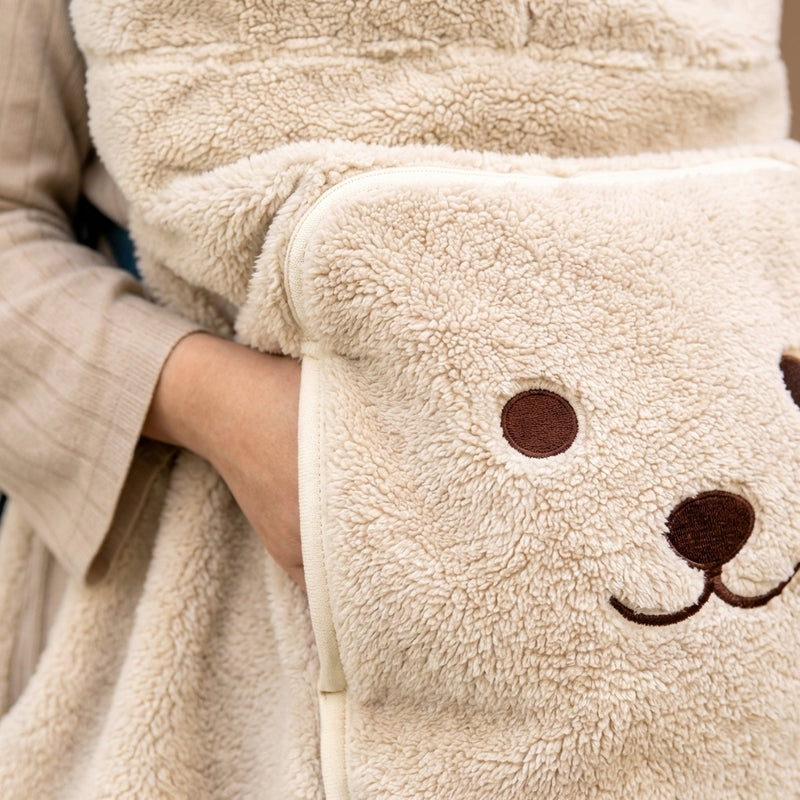 Couverture Polaire Bébé Coupe-Vent pour Porte-Bébé – Motif Ours