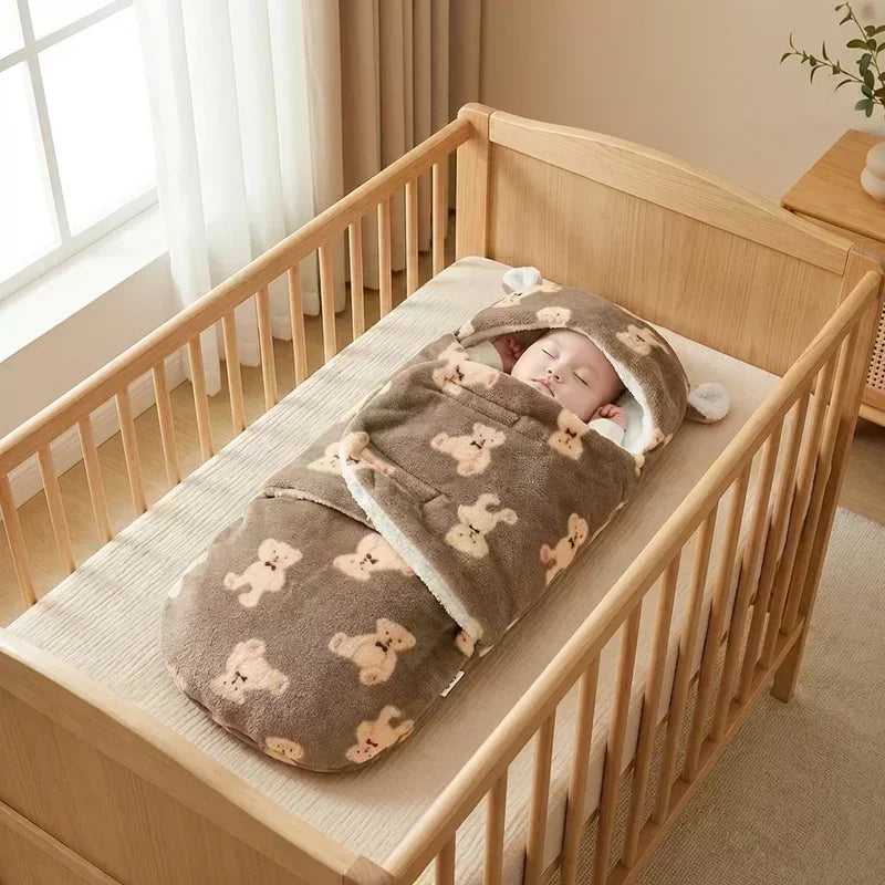 Nid d’ange bébé blanc ourson – toute saison, pratique au quotidien