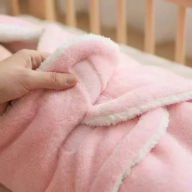 Nid d’ange bébé rose à capuche motif lapin – toute saison, pratique au quotidien