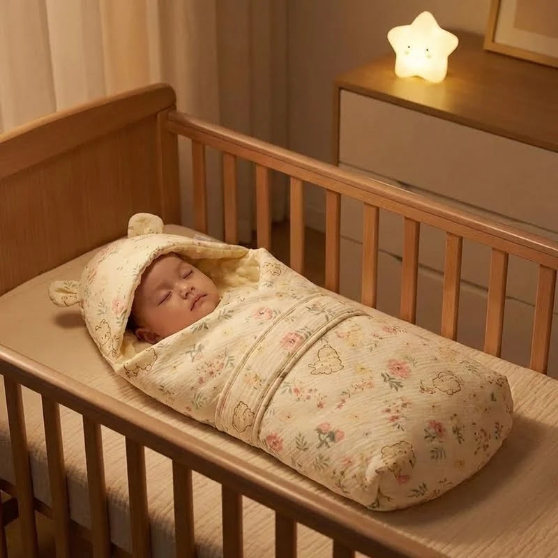 Nid d'Ange Bébe Motif Floral Ourson – toute saison, pratique au quotidien